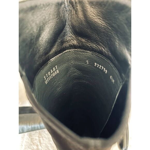 Stuart Weitzman Tall Black Leather Boots - Picture 4 of 6